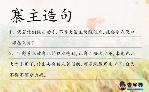 寨主造句