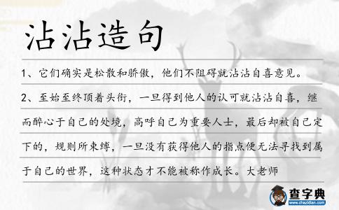 沾沾造句