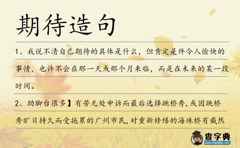 期待造句