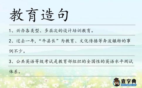 教育造句