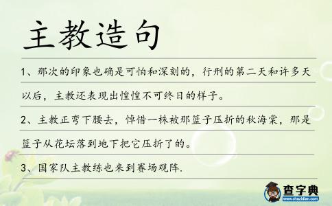 主教造句
