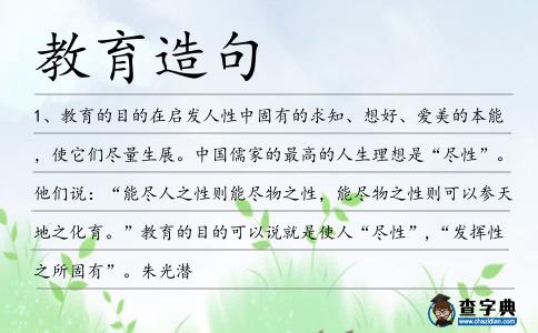 教育造句