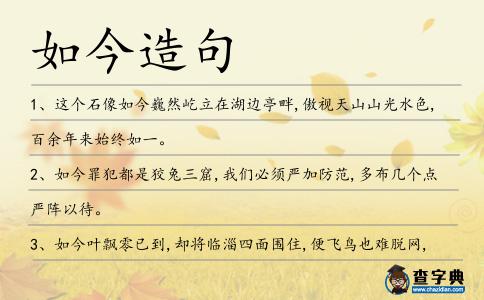 如今造句