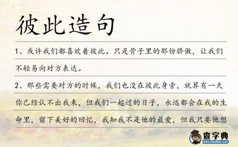 彼此造句