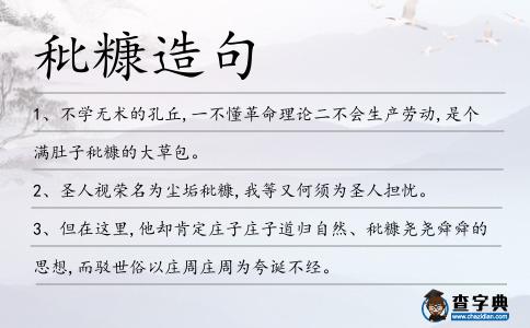 秕糠造句