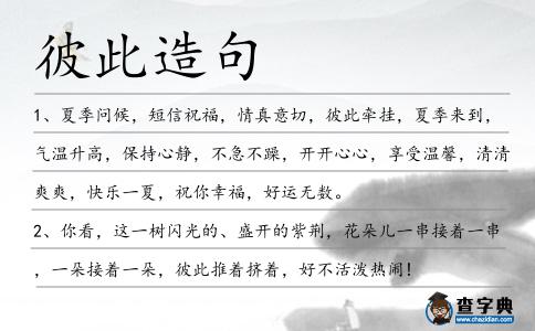 彼此造句