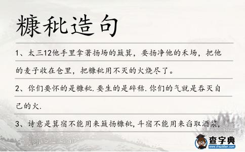 糠秕造句