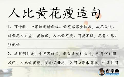 人比黃花瘦造句