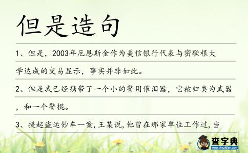 但是造句
