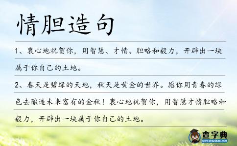 情膽造句