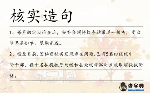 核實(shí)造句
