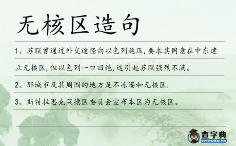 無(wú)核區(qū)造句
