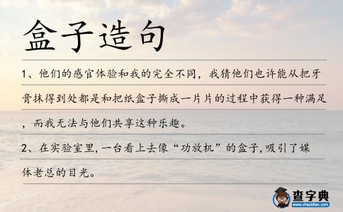 盒子造句