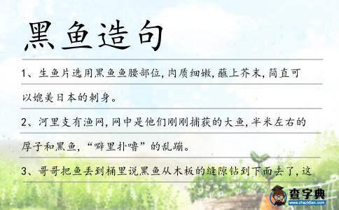 黑魚造句