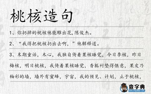 桃核造句