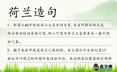 荷蘭造句
