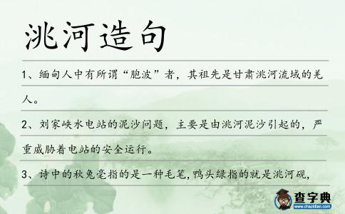 洮河造句