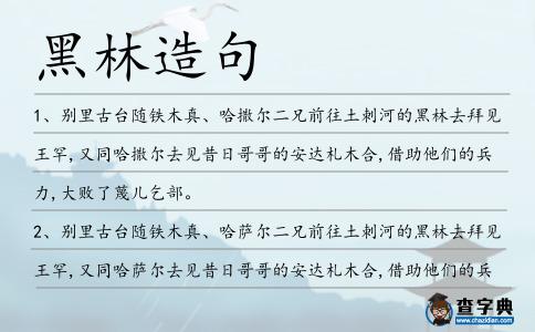 黑林造句