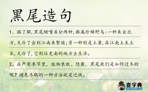 黑尾造句