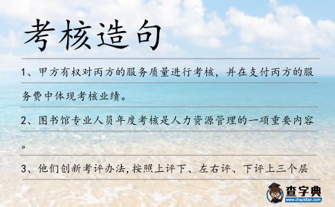 考核造句