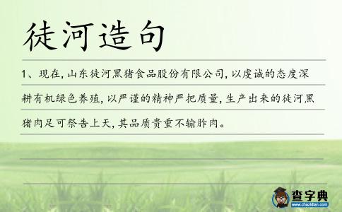 徒河造句