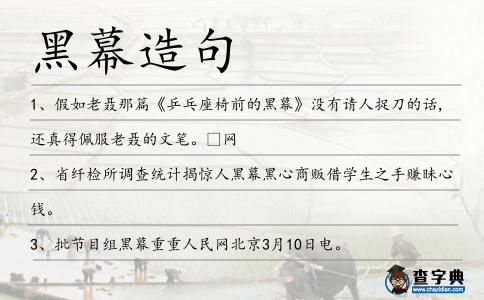 黑幕造句