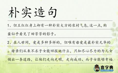 樸實造句