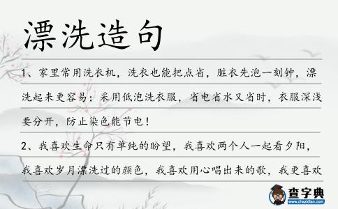漂洗造句