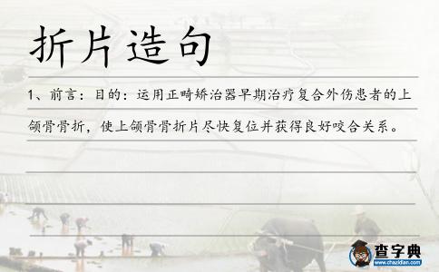 折片造句