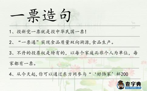 一票造句