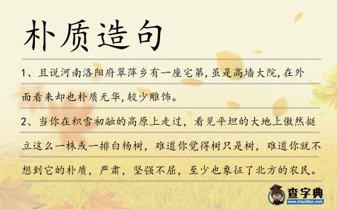 樸質造句