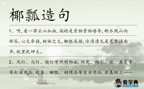 椰瓢造句