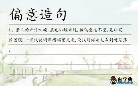 偏意造句