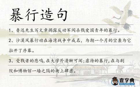 暴行造句