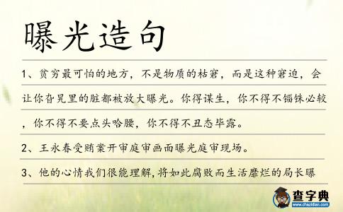 曝光造句
