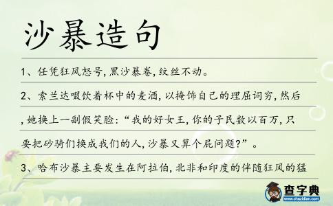 沙暴造句