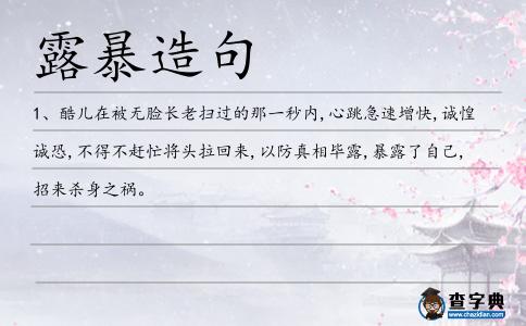 露暴造句