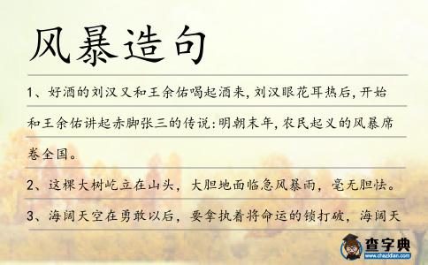 風暴造句