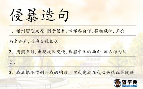 侵暴造句