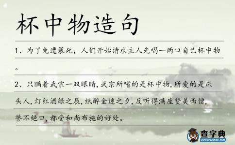 杯中物造句