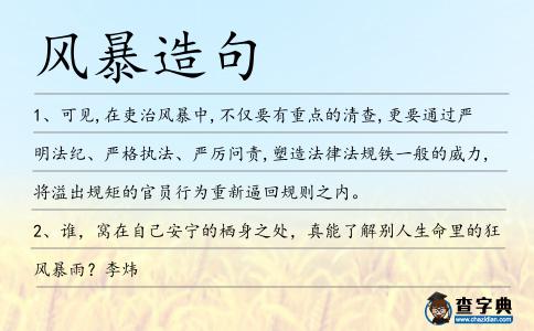 風(fēng)暴造句