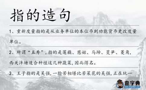 指的造句