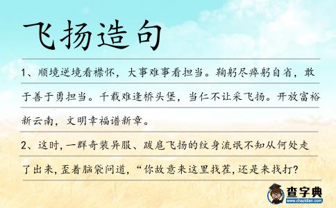 飛揚造句