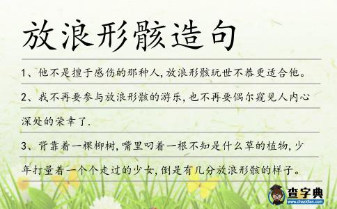放浪形骸造句