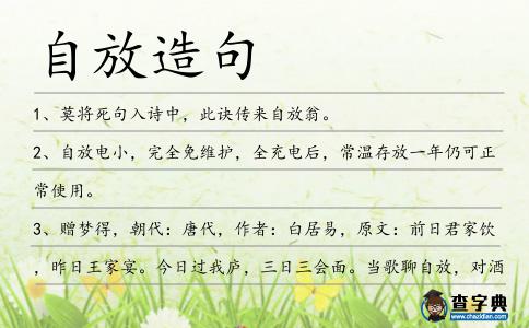 自放造句