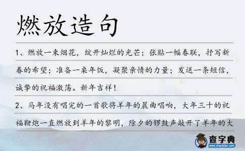 燃放造句