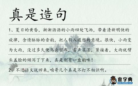 真是造句