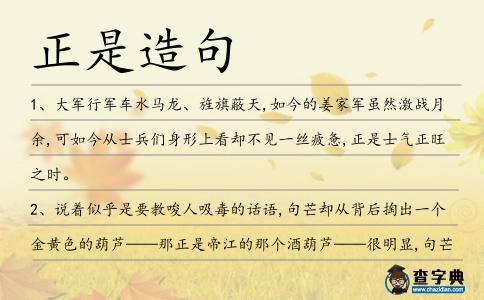 正是造句