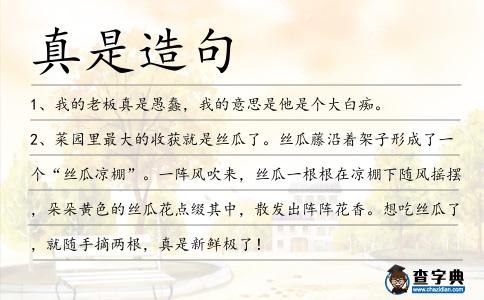 真是造句