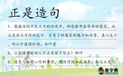 正是造句